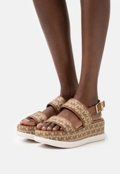 MICHAEL Michael Kors Damen PRESLEY - Plateausandalette - Beige/ebony