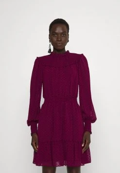 MICHAEL Michael Kors Damen CLIP SMOCKED DRESS - Freizeitkleid - Dark Ruby
