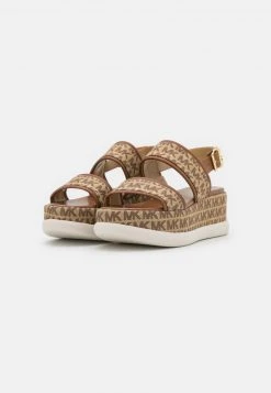 MICHAEL Michael Kors Damen PRESLEY - Plateausandalette - Beige/ebony -MICHAEL Michael Kors 672885a73a254fad880fbd103d63b37e