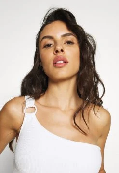 MICHAEL Michael Kors Damen DECADENT TEXTURE LOGO RING ONE PIECE - Badeanzug - White -MICHAEL Michael Kors 703985f1f2614b368b8789a7d762f1b1