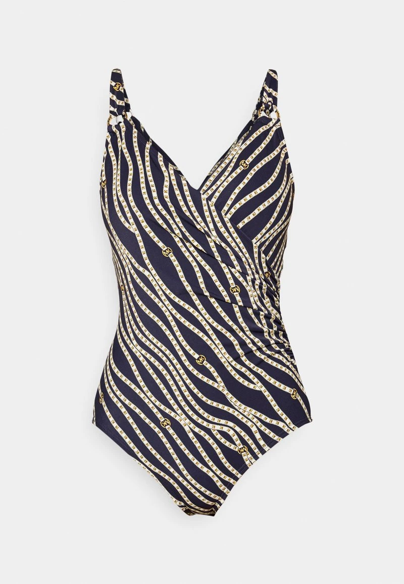 MICHAEL Michael Kors Damen DIAGONAL BELT LOGO RING SURPLUS - Badeanzug - Navy 7 MICHAEL Michael Kors Damen DIAGONAL BELT LOGO RING SURPLUS - Badeanzug - Navy - Image 5