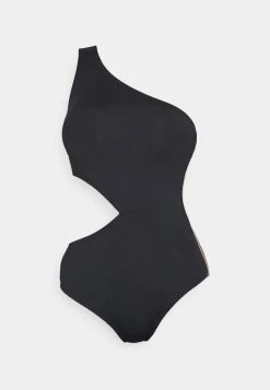 MICHAEL Michael Kors Damen LOGO CUT OUT ONE SHOULDER ONEPIECE - Badeanzug - Black -MICHAEL Michael Kors 7869c201fed64d95bbae8baf90985339