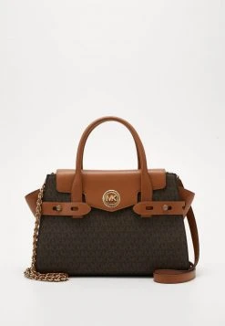 MICHAEL Michael Kors Damen CARMEN FLAP BELTED SATCHEL - Handtasche - Brown/acorn