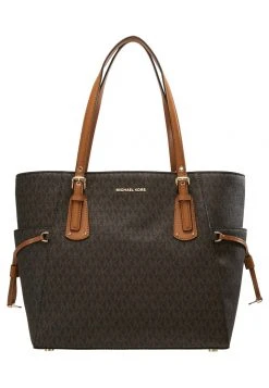 MICHAEL Michael Kors Damen VOYAGER SIGNATURE TOTE - Handtasche - Brown -MICHAEL Michael Kors 7ca749c538ed4454b7b734d9e7a4aa03