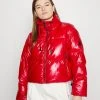 MICHAEL Michael Kors Damen CROPPED METALLIC PUFFER - Winterjacke - Crimson -MICHAEL Michael Kors 80d575945c19441ba2000f0a7b27a16b