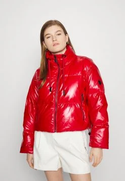 MICHAEL Michael Kors Damen CROPPED METALLIC PUFFER - Winterjacke - Crimson