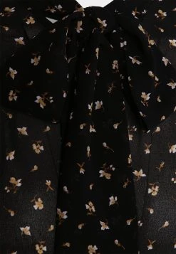 MICHAEL Michael Kors Damen DITSY BOW BLOUSE - Hemdbluse - Black/khaki -MICHAEL Michael Kors 818381d0fbd144b097f8abb55494a34a