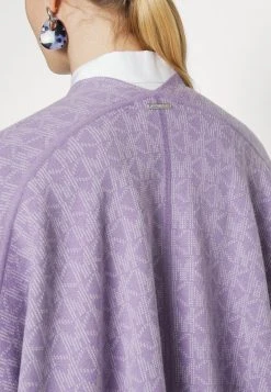 MICHAEL Michael Kors Damen BOLD INTARSIA PONCHO - Cape - Lavender Mist -MICHAEL Michael Kors 8250fe3ec0ef4e3291550698680f16f3