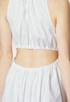 MICHAEL Michael Kors Damen HALTER MIDI DRESS - Freizeitkleid - White -MICHAEL Michael Kors 86986ca5024248e7b892c7f34211bf78