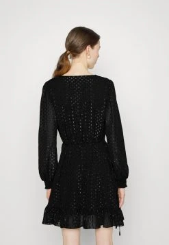 MICHAEL Michael Kors Damen CLIP WRAP - Cocktailkleid/festliches Kleid - Black -MICHAEL Michael Kors 870f56ef427a4f18b6c21357aa79bac5