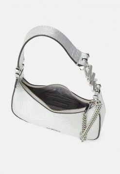 MICHAEL Michael Kors Damen PIPER SM POUCHETTE - Handtasche - Silver-coloured -MICHAEL Michael Kors 8c103e2692a546eb833816a7946bc340