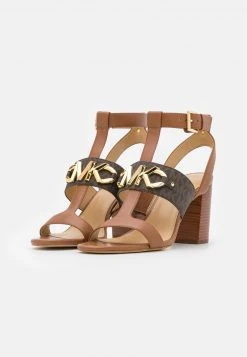 MICHAEL Michael Kors Damen IZZY T STRAP - High Heel Sandalette - Brown/multi-coloured -MICHAEL Michael Kors 90413a20480f44c99c5bea7bb90f4bcf