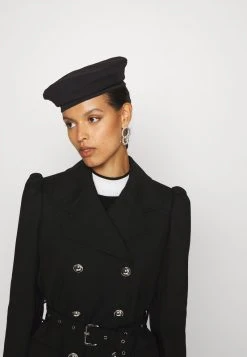 MICHAEL Michael Kors Damen PUFF SLEEVE COAT - Trenchcoat - Black -MICHAEL Michael Kors 916e0835b13047f090ad0ed4720aea1d