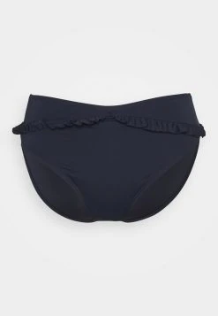 MICHAEL Michael Kors Damen ICONIC SOLIDS RUFFLED HIGH LEG BOTTOM - Bikini-Hose - New Navy -MICHAEL Michael Kors 92f7ad8066014521939ef08ca420653c