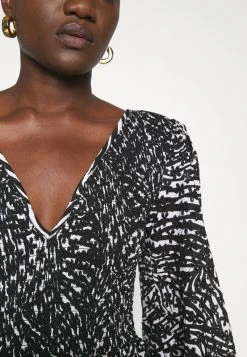 MICHAEL Michael Kors Damen ZEBRA SMOCK DRESS - Cocktailkleid/festliches Kleid - White/black -MICHAEL Michael Kors 932a73a866a546e0aa55503b5639d025