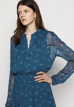 MICHAEL Michael Kors Damen SIG LOGO PRINT DRESS - Blusenkleid - River Blue -MICHAEL Michael Kors 933c18d88bd24eeaa46b85a6ed14b1fc