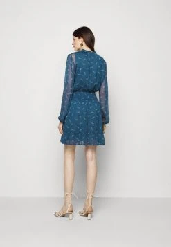 MICHAEL Michael Kors Damen SIG LOGO PRINT DRESS - Blusenkleid - River Blue -MICHAEL Michael Kors 937efb2a6d9e4b438a719e304b76cb98