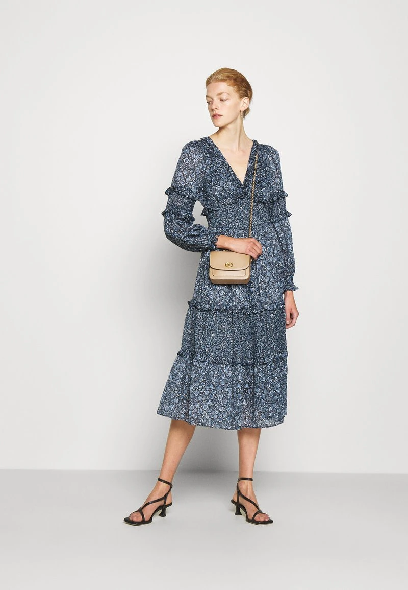 MICHAEL Michael Kors Damen MAXI DRESS WITH MINI RUFFLES - Maxikleid - Chambray 4 MICHAEL Michael Kors Damen MAXI DRESS WITH MINI RUFFLES - Maxikleid - Chambray - Image 2