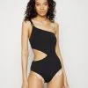 MICHAEL Michael Kors Damen ICONIC SOLIDS CUT OUT ONESHOULDER ONEPIECE - Badeanzug - Black -MICHAEL Michael Kors 9ccbea95ce6744e399e604768cb09361