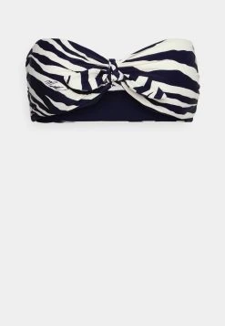 MICHAEL Michael Kors Damen REVERSIBLE TIE FRONT BANDEAU - Bikini-Top - Navy -MICHAEL Michael Kors a0c6ec8a6fb045a4aeb4ead7eb51c8ed