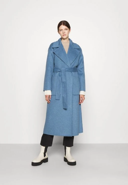 MICHAEL Michael Kors Damen DOUBLEFACE ROBE COAT - Klassischer Mantel - Blue -MICHAEL Michael Kors a3f1a89b5bf245fcb13ea46e847ab8b2