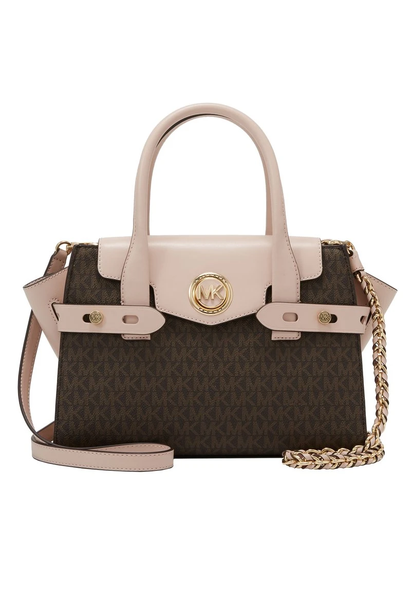 MICHAEL Michael Kors Damen CARMEN FLAP SATCHEL SEMI LUX - Handtasche - Brown/softpink 7 MICHAEL Michael Kors Damen CARMEN FLAP SATCHEL SEMI LUX - Handtasche - Brown/softpink - Image 5