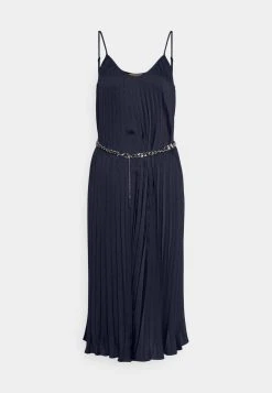 MICHAEL Michael Kors Damen PLEATED SLIP MIDI DRESS - Cocktailkleid/festliches Kleid - Midnightblue -MICHAEL Michael Kors a5ad838edfe1412abfa6bec24e0bba8a
