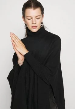 MICHAEL Michael Kors Damen ASYM PONCHO - Cape - Black -MICHAEL Michael Kors a5d82e40653d4fe6a3ded836a73241f0