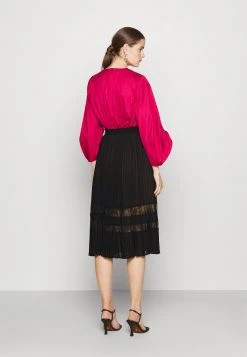 MICHAEL Michael Kors Damen MIDI SKIRT - Faltenrock - Black -MICHAEL Michael Kors a7cd7053061e49eaadce66d72d9e68cd