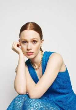 MICHAEL Michael Kors Damen MIDI DRESS - Cocktailkleid/festliches Kleid - Bright Cyan Blue -MICHAEL Michael Kors a7d38c966e2d4702ad46f5a44b3a7cc9