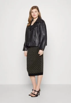 MICHAEL Michael Kors Damen PENCIL SKIRT - Bleistiftrock - Black/gold -MICHAEL Michael Kors a8a0e9b448004551b07adb8584026b6a
