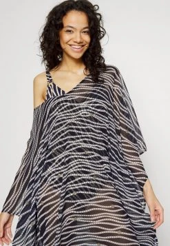 MICHAEL Michael Kors Damen DIAGONAL BELT V NECK CAFTAN - Strandaccessoire - Navy 11 MICHAEL Michael Kors Damen DIAGONAL BELT V NECK CAFTAN - Strandaccessoire - Navy -MICHAEL Michael Kors aaedfcde76a4408f838ff87eae223752