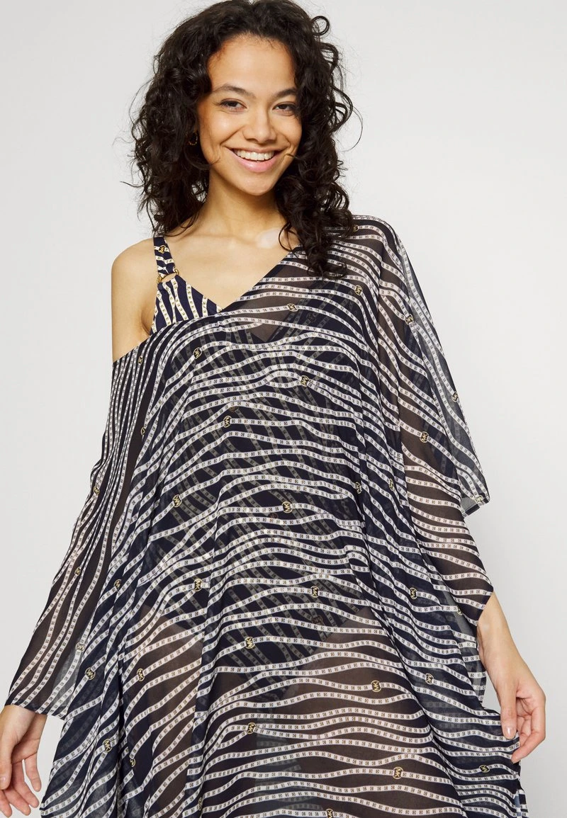 MICHAEL Michael Kors Damen DIAGONAL BELT V NECK CAFTAN - Strandaccessoire - Navy 6 MICHAEL Michael Kors Damen DIAGONAL BELT V NECK CAFTAN - Strandaccessoire - Navy - Image 4