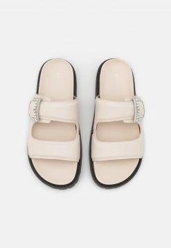 MICHAEL Michael Kors Damen GISELLE SLIDE - Pantolette Flach - Light Cream -MICHAEL Michael Kors ad13186c8e054022be81876cdd952620