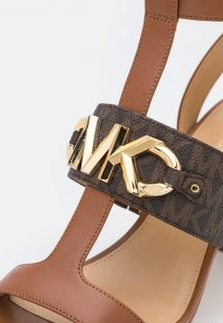 MICHAEL Michael Kors Damen IZZY T STRAP - High Heel Sandalette - Brown/multi-coloured -MICHAEL Michael Kors ad1f21dfae9542239712dea46cf19898
