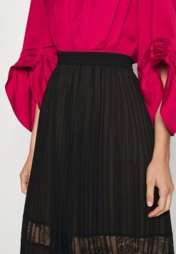 MICHAEL Michael Kors Damen MIDI SKIRT - Faltenrock - Black -MICHAEL Michael Kors add5412fe90c4121a25b85c0baadc09b