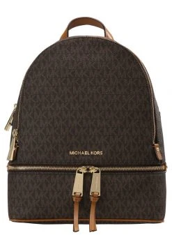MICHAEL Michael Kors Damen RHEA ZIP BACK PACK - Tagesrucksack - Brown -MICHAEL Michael Kors adf276ab9c2541a694ef9ba1f32e08ed