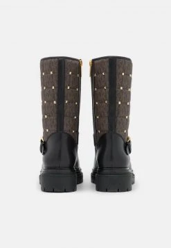 MICHAEL Michael Kors Damen LAYTON BOOTIE - Cowboy-/Bikerboot - Black/brown -MICHAEL Michael Kors b4467616aab54c36a38939de23beae8c