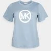 MICHAEL Michael Kors Damen CIRCLE LOGO TEE - T-Shirt Print - Chambray -MICHAEL Michael Kors b68944d2040c403a985ce2b7fcf4ff4f