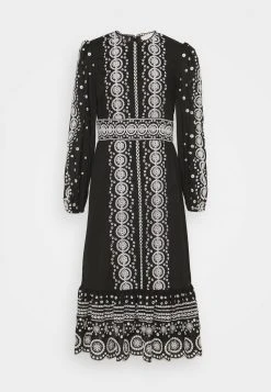 MICHAEL Michael Kors Damen EYELET MIDI - Freizeitkleid - Black -MICHAEL Michael Kors b7300f5585644f139eb6700ba6af036c