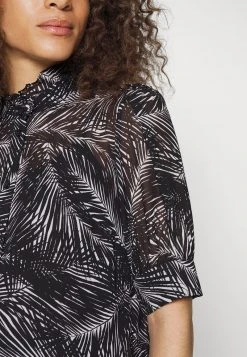 MICHAEL Michael Kors Damen PALM SHORT PUFF - Bluse - White/black 13 MICHAEL Michael Kors Damen PALM SHORT PUFF - Bluse - White/black -MICHAEL Michael Kors b9ee93c0bcf44cc1b806575f64d250e6