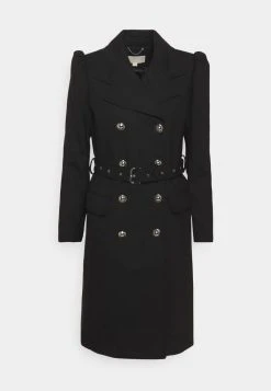 MICHAEL Michael Kors Damen PUFF SLEEVE COAT - Trenchcoat - Black -MICHAEL Michael Kors bc32bf363f3646f6802127f75195a4fb