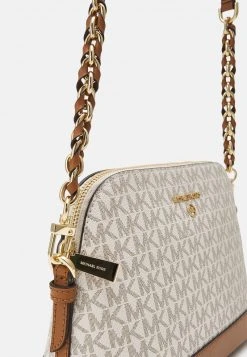 MICHAEL Michael Kors Damen JET CHARM DOME - Umhängetasche - Vanilla/acorn -MICHAEL Michael Kors c2addf781a95482196fd8061eb378240