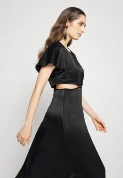 MICHAEL Michael Kors Damen CUT OUT MIDI DRESS - Cocktailkleid/festliches Kleid - Black -MICHAEL Michael Kors c42c1e1fea3a4cfbb093c1a678db69a2