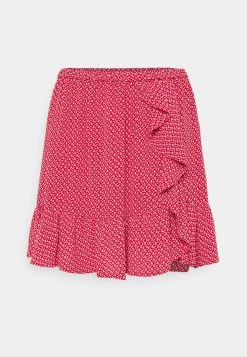 MICHAEL Michael Kors Damen PRINTED SKIRT - Minirock - Crimson -MICHAEL Michael Kors c7da759991934f9c94e1569a924a52a9