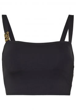 MICHAEL Michael Kors Damen LOGO SOLIDS BRALETTE - Bikini-Top - Black -MICHAEL Michael Kors cb17ac17e6e6414880d40e78e0e6d4f5
