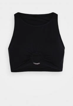 MICHAEL Michael Kors Damen ICONIC SOLIDS CROPPED - Bikini-Top - Black -MICHAEL Michael Kors cd924fce24f74849bc891ff10c2796cb