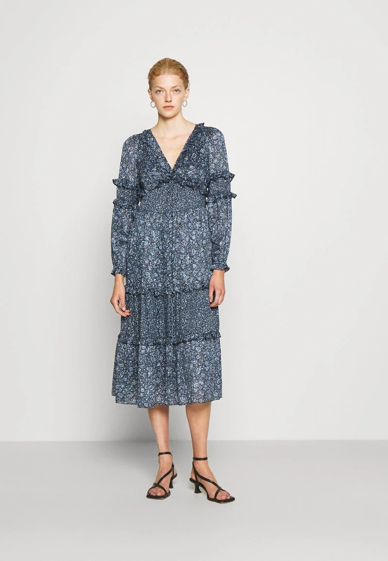 MICHAEL Michael Kors Damen MAXI DRESS WITH MINI RUFFLES - Maxikleid - Chambray 3 MICHAEL Michael Kors Damen MAXI DRESS WITH MINI RUFFLES - Maxikleid - Chambray