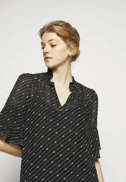 MICHAEL Michael Kors Damen LOGO BELL - Bluse - Black/ White -MICHAEL Michael Kors cf92ca37da944589a1e18d6644d2af55