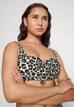 MICHAEL Michael Kors Damen LEOPARD UP BRALETTE - Bikini-Top - Khaki -MICHAEL Michael Kors d0fbbff120f44c08910e95819746dc5f